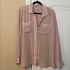 Loft long sleeve blouse, blush, XL